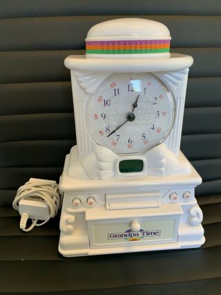 Vintage Rare 1988 Homestar Grandpa Time Clock Cassette Player.  Cond 4