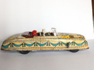 Vintage Tin Wind - Up,  Disney Parade Roadster,  Marx 1940 