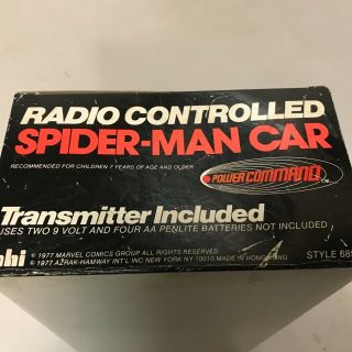 Vintage Spider - Man AHI US Power Command Radio Controlled Car 1977 6