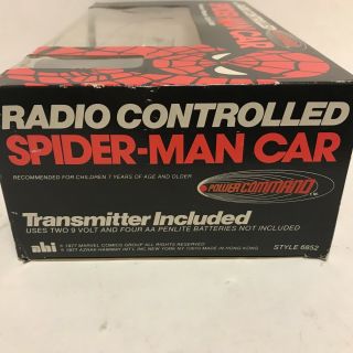 Vintage Spider - Man AHI US Power Command Radio Controlled Car 1977 8