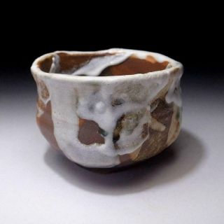 Cm6: Japanese Tea Bowl,  Seto Ware By Famous Potter,  Eichi Kato,  Artistic Glazes