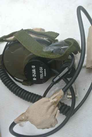 Radio Military Headset H - 246 A/u Radio Prc Prc 8 - 9 - 10 Sem 25 Sem35 Rv3 Rv4 Rt70