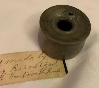 Antique Custom Inkwell 1800’s Handmade By Aaron For Sarah History Nh