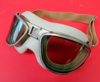 AMERICAN OPTICAL AN - 6530 FLYING GOGGLES W/SPARE LENSES 6