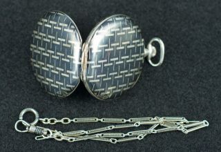 Alpina - Tula Silver Pocket Watch With Silver Chain