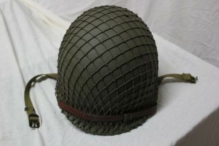 Us Military Issue Wwii Ww2 M1 Helmet With Liner And Net Cover Complete Aa2