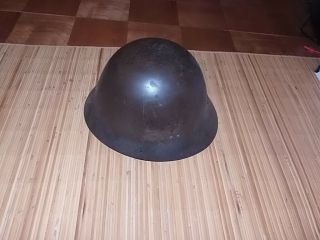 JAPANESE WW2 ARMY HELMET WITH STAR AND STRAPS - VERY 4