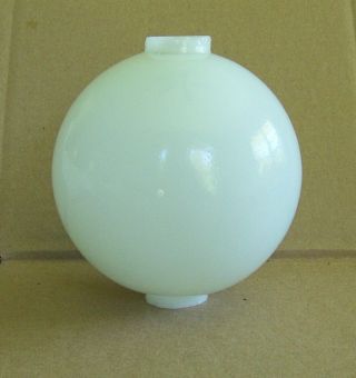 Antique 4 1/2 Inch White Milk Glass Lightning Rod Ball