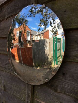 Vintage Arts Deco Bevelled Convex Mirror 4