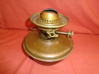 Antique Victorian Hinks No2 Brass Duplex Oil Lamp Burner Gallery Riser Bowl