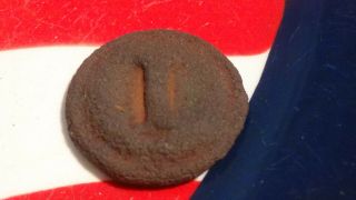 Dug Civil War Confederate Infantry Block I Coat Button