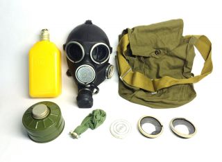 Size 3 Large Soviet Russian Gas Mask Gp - 7v All Parts Full Set