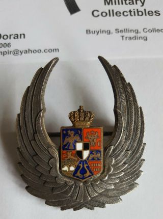 Ww2 Romanian Pilot Observer Badge With Vet Provenance