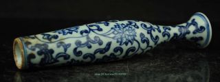 A pair Fine Chinese Blue and white porcelain vase painting flowers b02 5