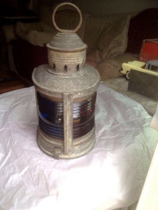 Antique Marine Navigation Kerosene Oil Lamp