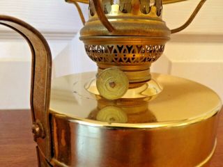 Vintage Brass TABLE WALL OIL LAMP order D.  H.  R Netherlands Number 08 - 08 3
