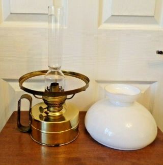 Vintage Brass TABLE WALL OIL LAMP order D.  H.  R Netherlands Number 08 - 08 5