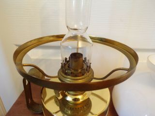 Vintage Brass TABLE WALL OIL LAMP order D.  H.  R Netherlands Number 08 - 08 6