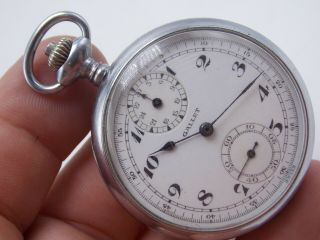 Antique Wwi Era Gallet & Co Chronograph Pocket Watch 14s Military 15 Jewel 2 Adj