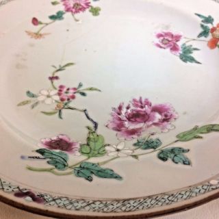 18th Century Chinese Export Plate with Flower Decoration 9 