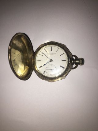 Rockford Watch Co In Sterling Silver Pocket Watch 925 D&co Case 55624 Key Wind