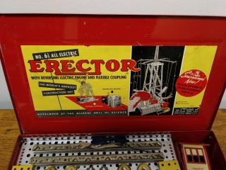 Vintage A.  C.  Gilbert Erector Set 6 1/2 All Electric 100 Complete 10 3