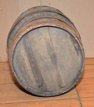 Antique vintage rustic wood oak beer whiskey wine keg barrel collectible display 6