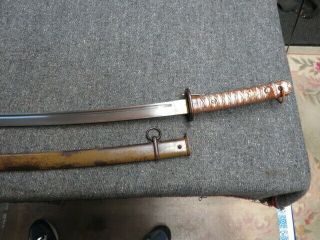 WWII JAPANESE ARMY TYPE 95 NCO COMBAT SWORD W/ MATCHING NUMBERED SCABBARD - 7