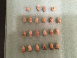 Group Of 22 Dug Civil War Bullets & Other Items