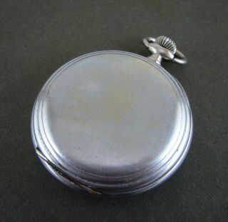 Antique Omega Silver Plated Pocket Watch 50 mm Ca 1931 5