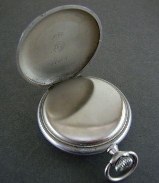 Antique Omega Silver Plated Pocket Watch 50 mm Ca 1931 6