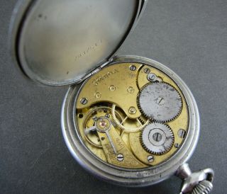 Antique Omega Silver Plated Pocket Watch 50 mm Ca 1931 8