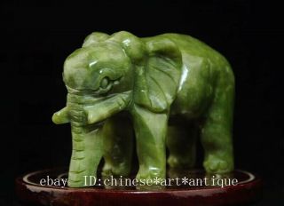 chinese old hand engraving jade Elephant b01 2