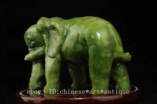 chinese old hand engraving jade Elephant b01 3
