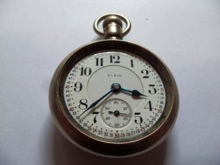 Antique Elgin 18 Size B.  W.  Raymond Pocket Watch