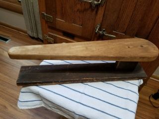 6/14) Vintage Antique Wood Sleeve Ironing Board Primitive Decor Farm Laundry 20 