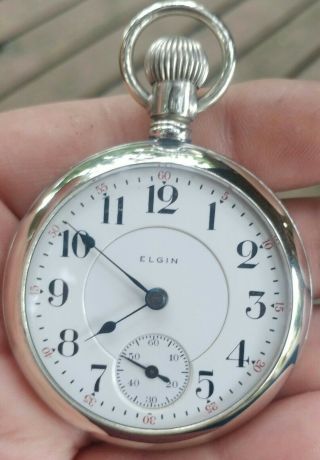 (1892) 18s 17j Adjusted Elgin Pocket Watch In Display Case