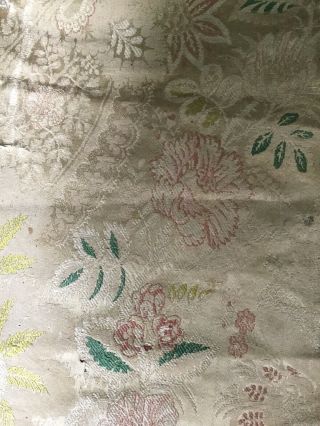 18 Th Century English Silk Panel.  spitalfields. 4