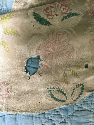 18 Th Century English Silk Panel.  spitalfields. 5