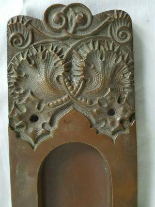 Antique Ornate Solid Brass Door Push Plate Pocket Door Late 19th C. 3