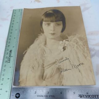 Colleen Moore Autographed In Negative Studio Photo Art Deco Flapper Beauty