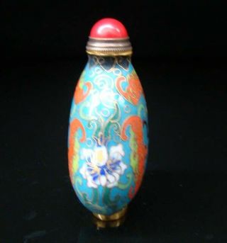 Collectibles 100 Handmade Painting Brass Cloisonne Enamel Snuff Bottles 082 5