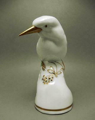 Art Deco Karl Ens Volkstedt Gilded Porcelain Kingfisher Bird 1920