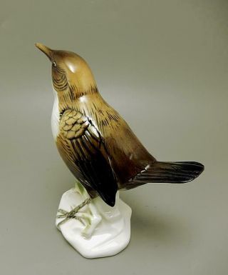 FINE KARL ENS PORCELAIN FIGURINE OF A WHITE THROATED DIPPER BIRD OF NORWAY 4