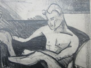 S S LANCASHIRE Sailor ' s Drawing c.  1940 - SYDNEY To MANNUS - Modernism 4