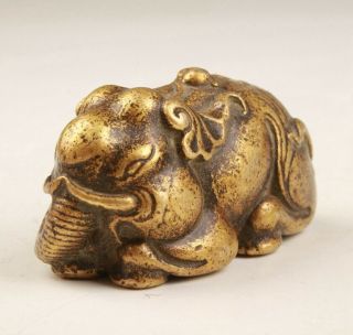 Unique Chinese Brass Statue Elephant Model Mascot Home Decoration Gift Collect