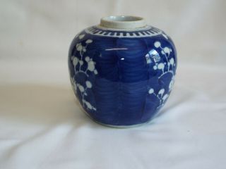 Antique Chinese porcelain handpainted Prunus Jar with four character makers mark 4