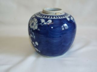 Antique Chinese porcelain handpainted Prunus Jar with four character makers mark 6