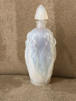 Vintage Signed Sabino Opalescent Crystal Perfume Bottle “gaite " 6 " Nude Figures