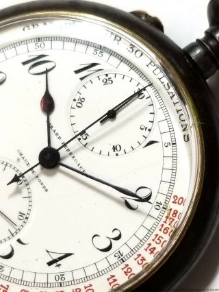 Doctors Chronograph Girard Perregaux Pulsations Enamel Dial Pocket Watch To Fix 11